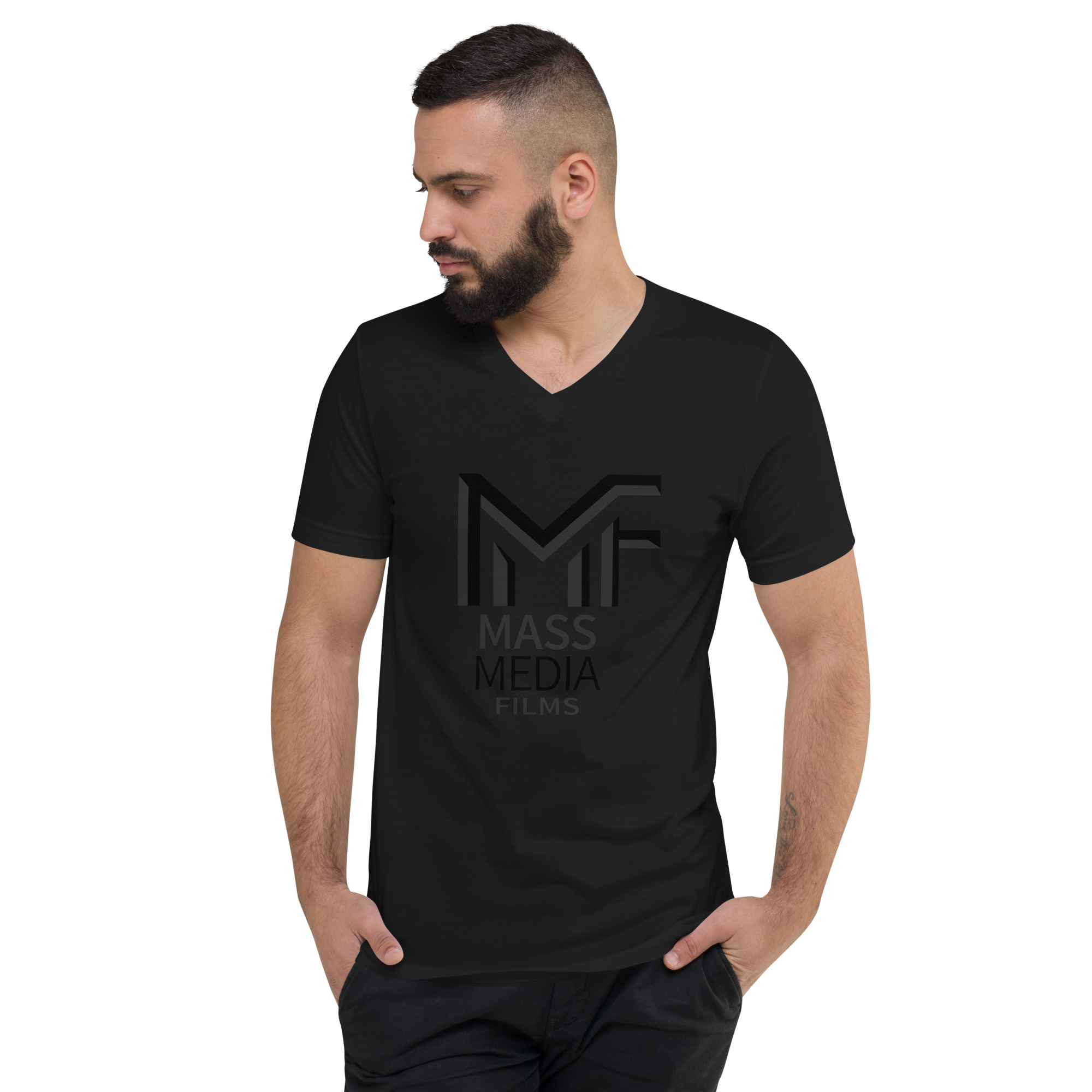 Unisex Short Sleeve V-Neck T-Shirt - Image 4