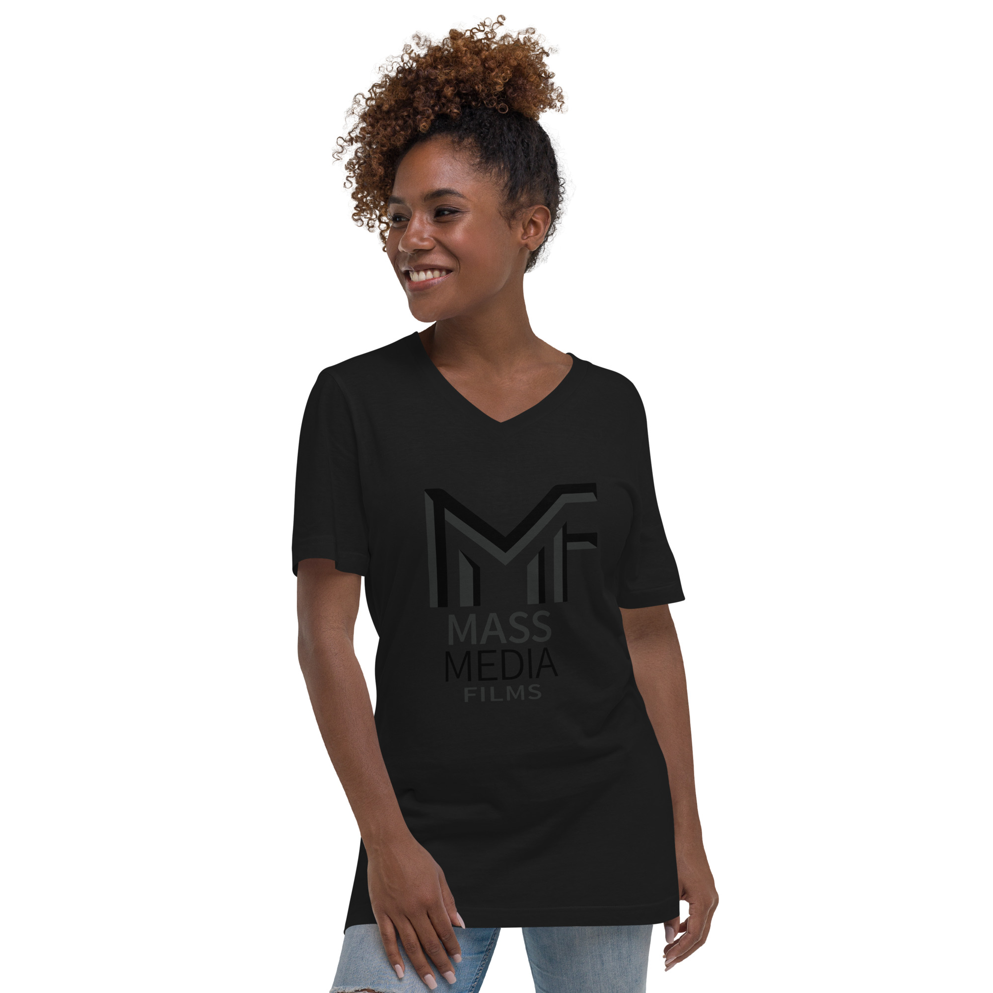 Unisex Short Sleeve V-Neck T-Shirt - Image 5